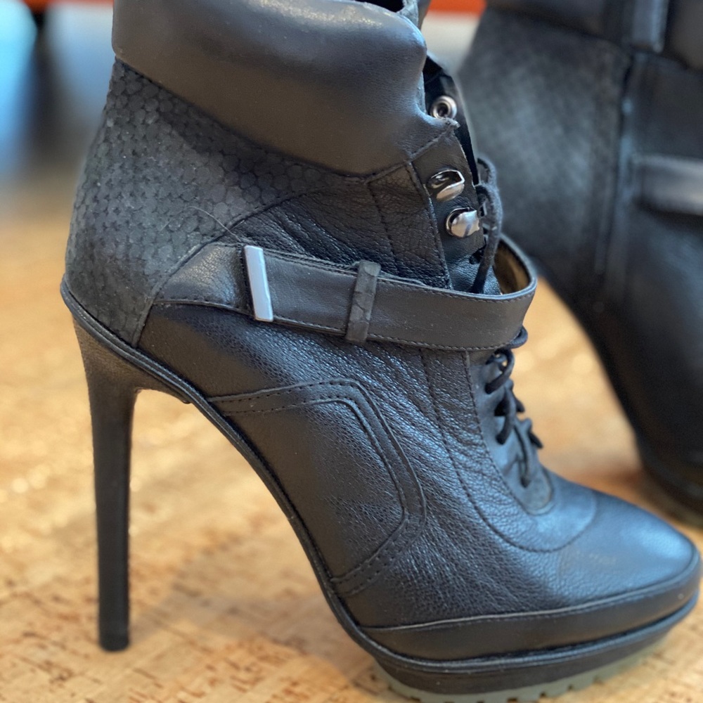 BCBGMaxAzria Leather/Suede Bootie